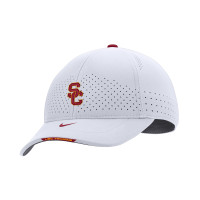 USC Trojans Nike SC Interlock White Sideline Aero L91 Adjustable Hat